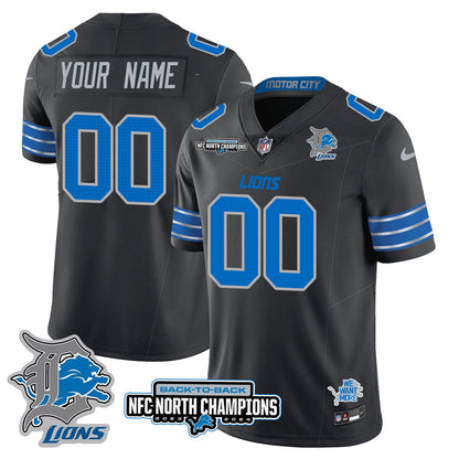 Custom Gender/Name Detroit Lions 2024 NFC North Champions Gold Jersey N3 - All Stitched