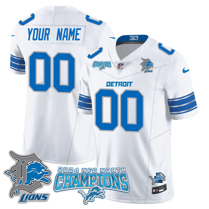 Custom Gender/Name Detroit Lions 2024 NFC North Champions Gold Jersey N1 - All Stitched