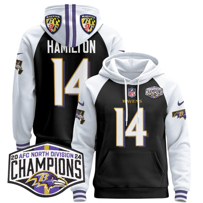 BAL 2024 AFC North Division Champions Patch Pullover Hoodie V2 - All Stitched