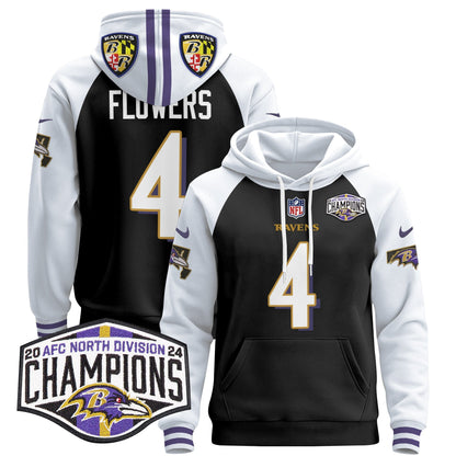 BAL 2024 AFC North Division Champions Patch Pullover Hoodie V2 - All Stitched