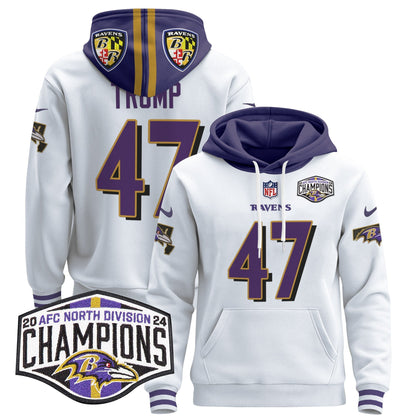 BAL 2024 AFC North Division Champions Patch Pullover Hoodie V2 - All Stitched