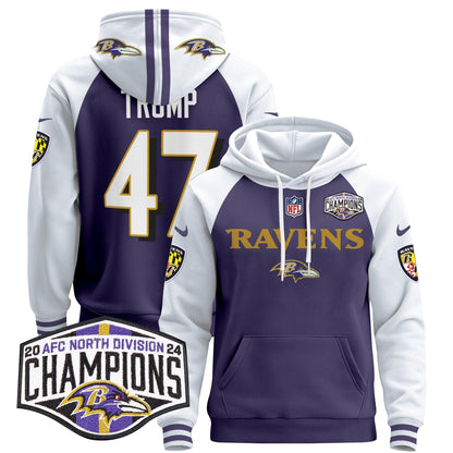BAL 2024 AFC North Division Champions Patch Pullover Hoodie - All Stitched
