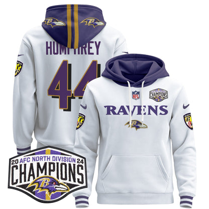 BAL 2024 AFC North Division Champions Patch Pullover Hoodie - All Stitched