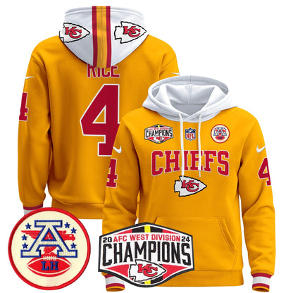 KC 2024 AFC West Division Champions Pullover Hoodie - All Stitched