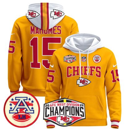 KC 2024 AFC West Division Champions Pullover Hoodie - All Stitched