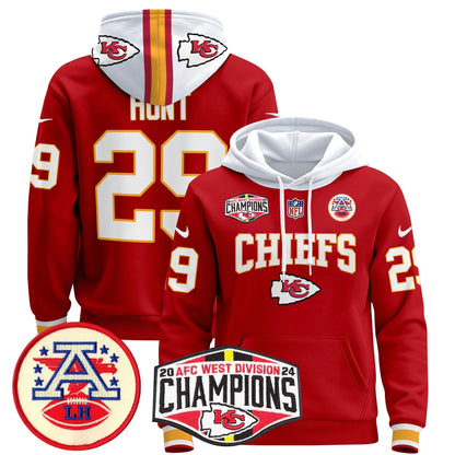 KC 2024 AFC West Division Champions Pullover Hoodie - All Stitched