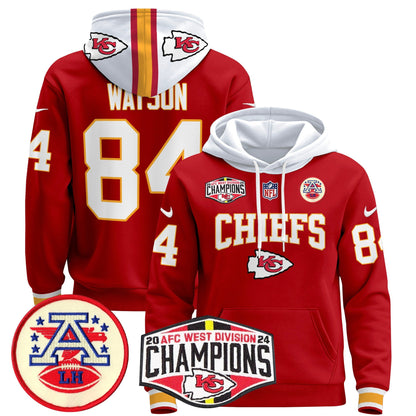 KC 2024 AFC West Division Champions Pullover Hoodie - All Stitched