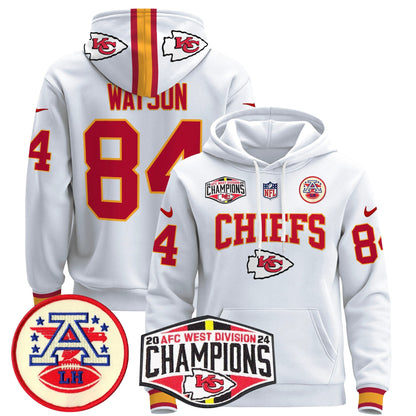 KC 2024 AFC West Division Champions Pullover Hoodie - All Stitched
