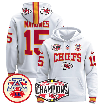 KC 2024 AFC West Division Champions Pullover Hoodie - All Stitched