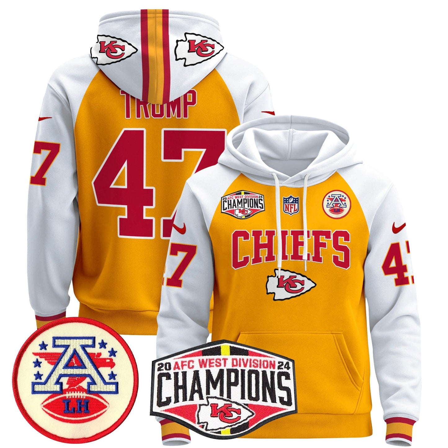 KC 2024 AFC West Division Champions Pullover Hoodie - All Stitched