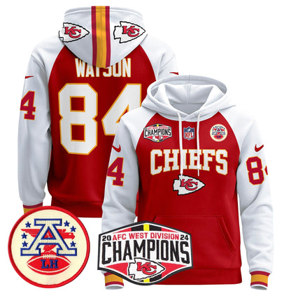 KC 2024 AFC West Division Champions Pullover Hoodie - All Stitched