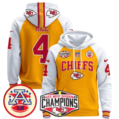 KC 2024 AFC West Division Champions Pullover Hoodie - All Stitched