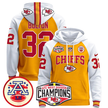 KC 2024 AFC West Division Champions Pullover Hoodie - All Stitched
