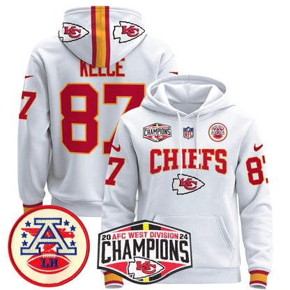 KC 2024 AFC West Division Champions Pullover Hoodie - All Stitched