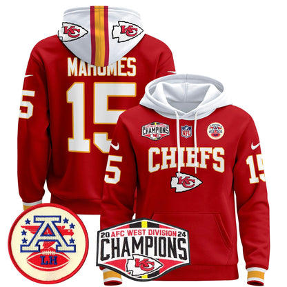 KC 2024 AFC West Division Champions Pullover Hoodie - All Stitched