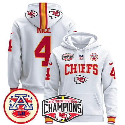 KC 2024 AFC West Division Champions Pullover Hoodie - All Stitched