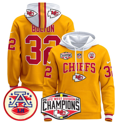 KC 2024 AFC West Division Champions Pullover Hoodie - All Stitched