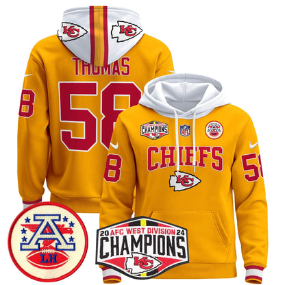 KC 2024 AFC West Division Champions Pullover Hoodie - All Stitched