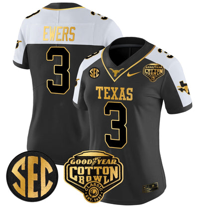 Women's TEX Cotton Bowl Patch Gold Vapor Limited Jersey - All Stitched