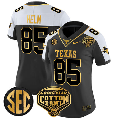 Women's TEX Cotton Bowl Patch Gold Vapor Limited Jersey - All Stitched