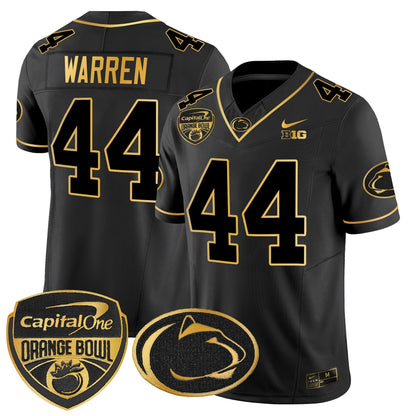 PSU Orange Bowl Patch Gold Vapor Limited Jersey V2 - All Stitched