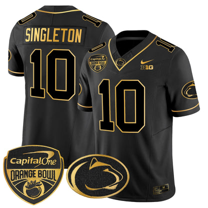 PSU Orange Bowl Patch Gold Vapor Limited Jersey V2 - All Stitched