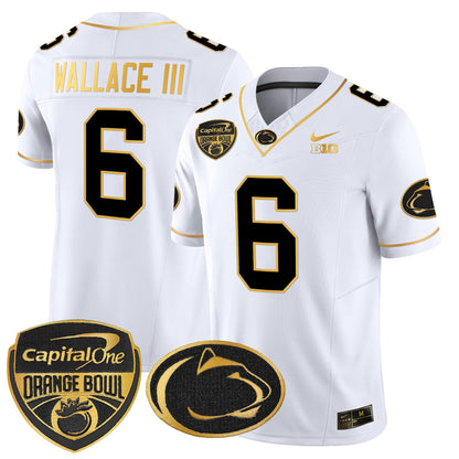 PSU Orange Bowl Patch Gold Vapor Limited Jersey V2 - All Stitched