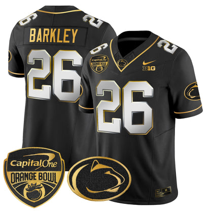 PSU Orange Bowl Patch Gold Vapor Limited Jersey V2 - All Stitched