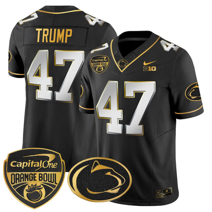 PSU Orange Bowl Patch Gold Vapor Limited Jersey V2 - All Stitched