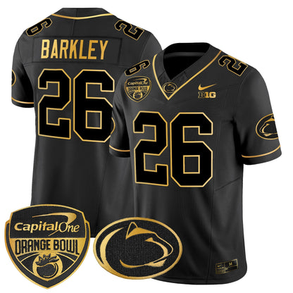 PSU Orange Bowl Patch Gold Vapor Limited Jersey V2 - All Stitched