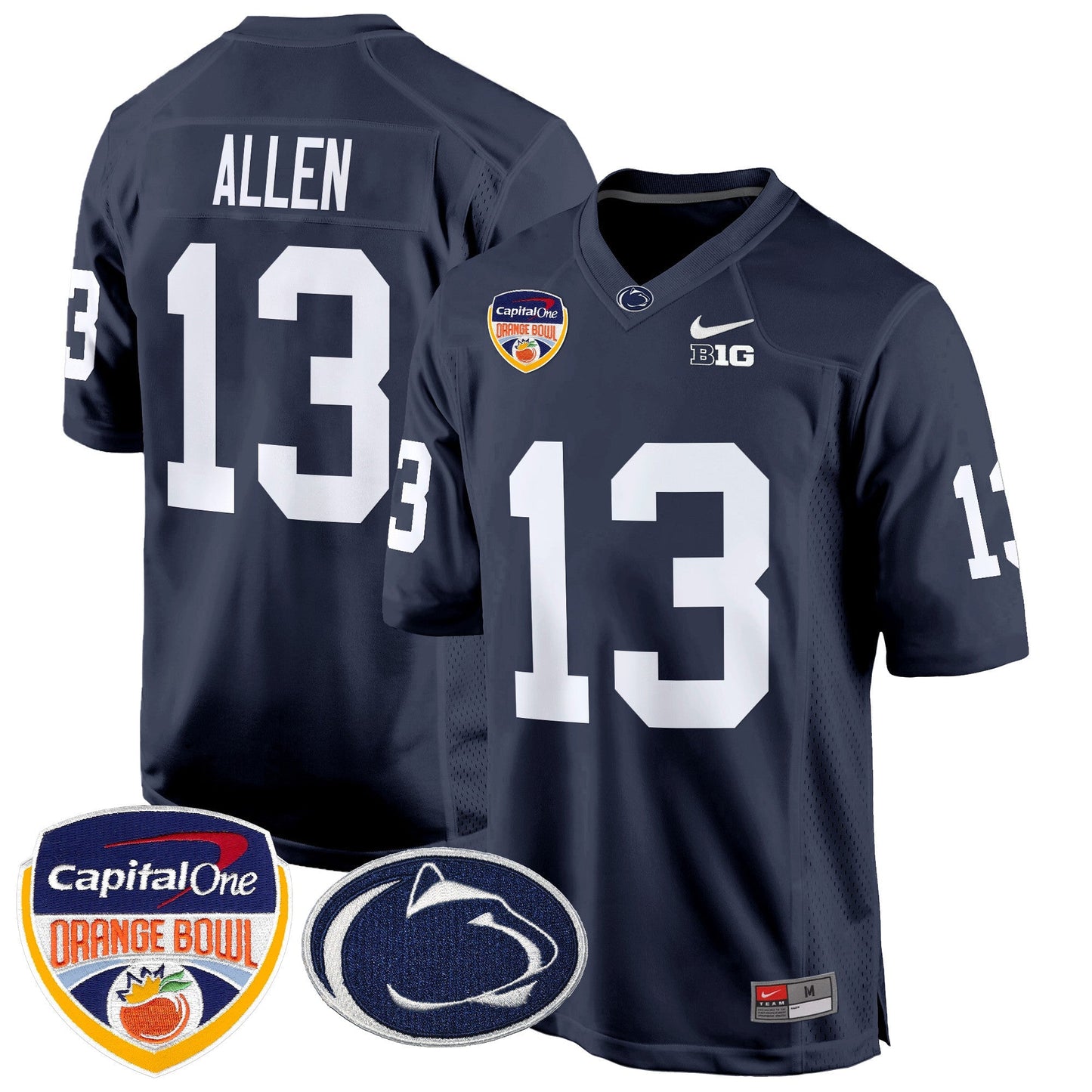 PSU Orange Bowl Patch Game Jersey - All Stitched