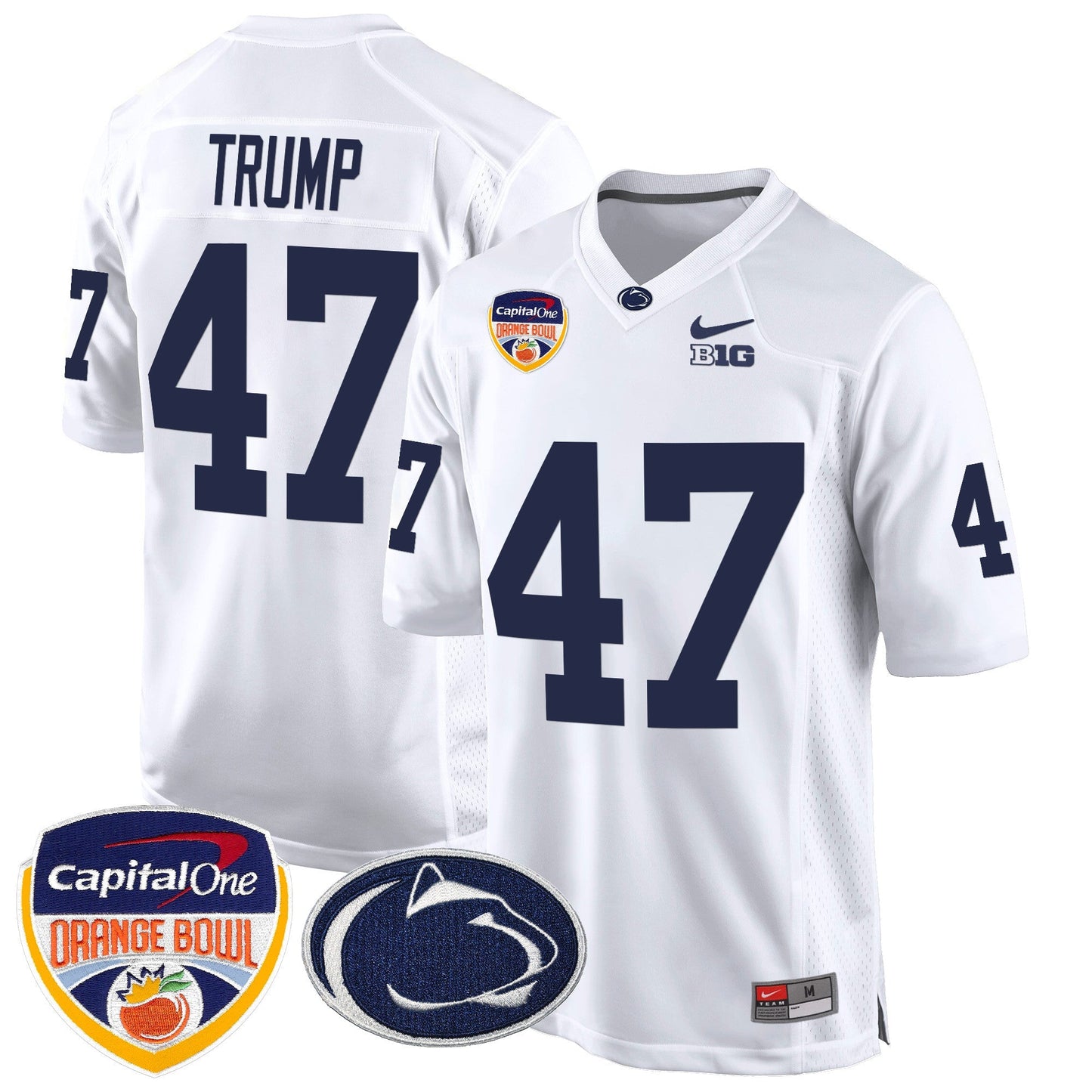 PSU Orange Bowl Patch Game Jersey - All Stitched