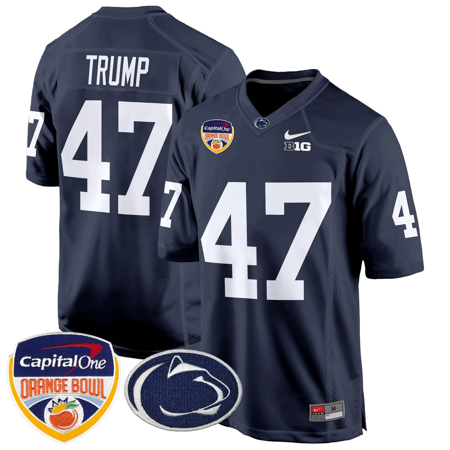 PSU Orange Bowl Patch Game Jersey - All Stitched