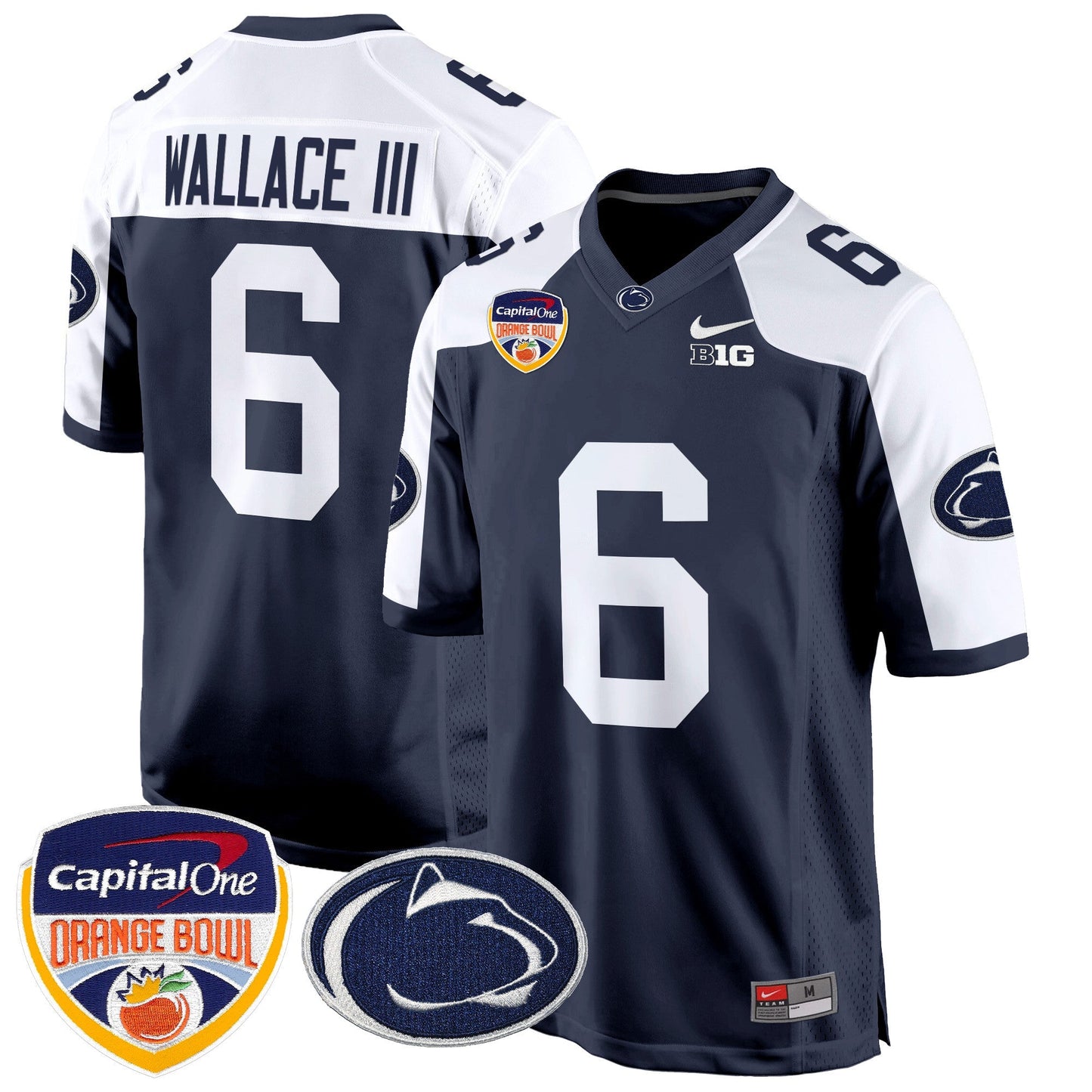 PSU Orange Bowl Patch Game Jersey - All Stitched