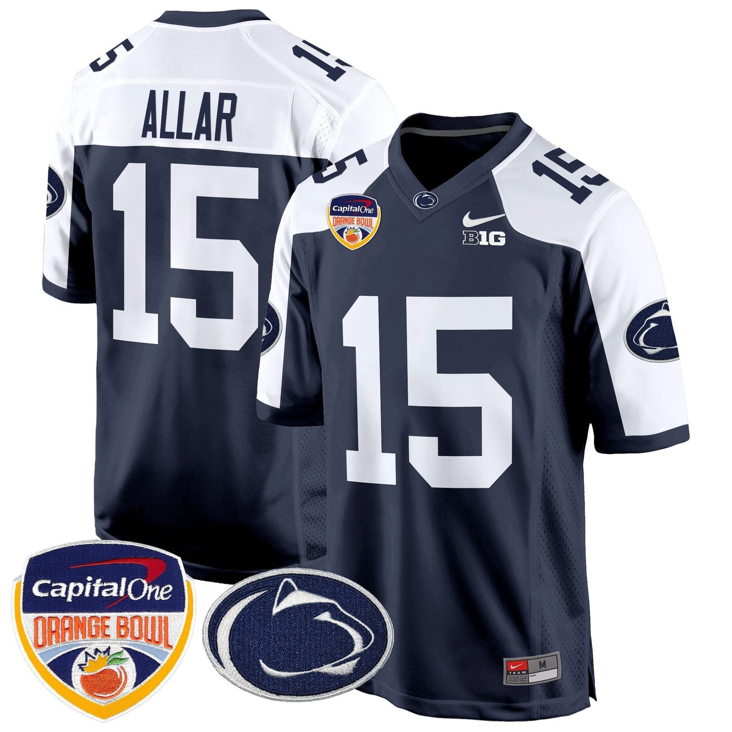 PSU Orange Bowl Patch Game Jersey - All Stitched