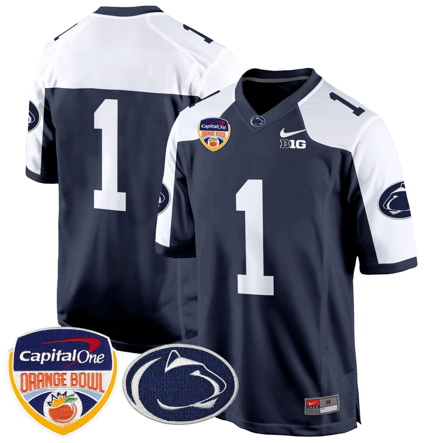 PSU Orange Bowl Patch Game Jersey - All Stitched