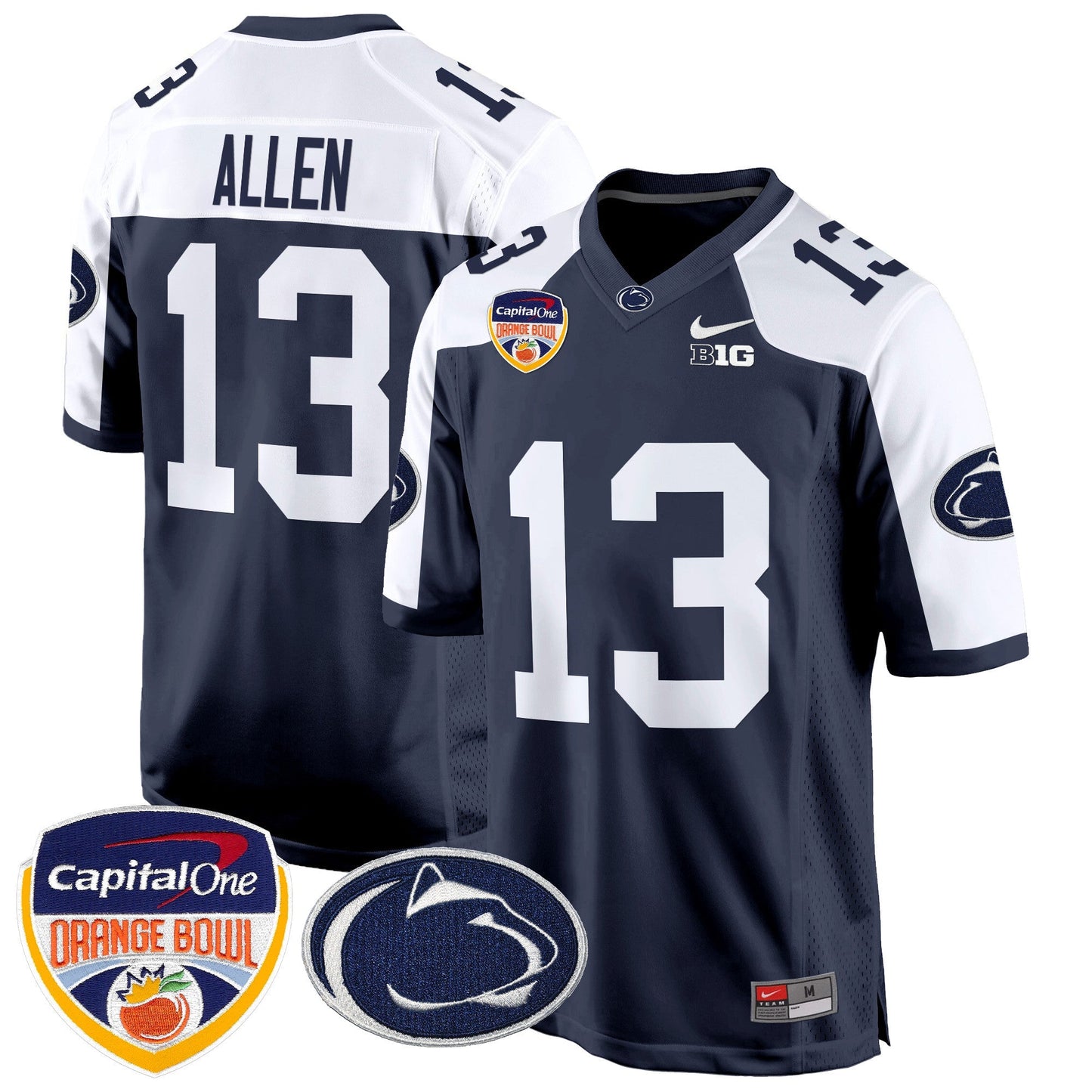 PSU Orange Bowl Patch Game Jersey - All Stitched