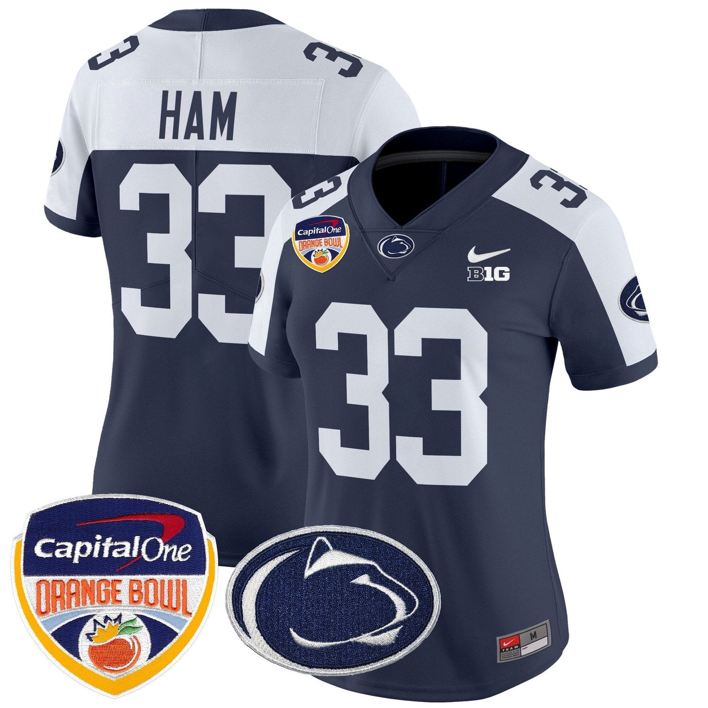 Women's PSU Orange Bowl Patch Vapor Limited Jersey V2 - All Stitched