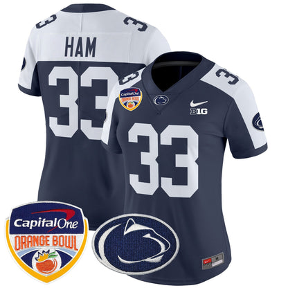 Women's PSU Orange Bowl Patch Vapor Limited Jersey V2 - All Stitched
