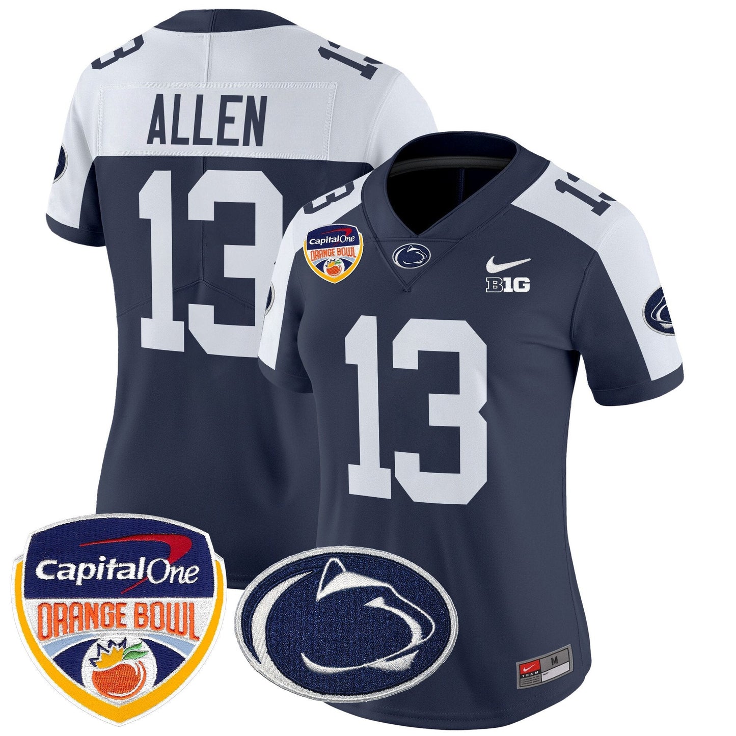Women's PSU Orange Bowl Patch Vapor Limited Jersey V2 - All Stitched
