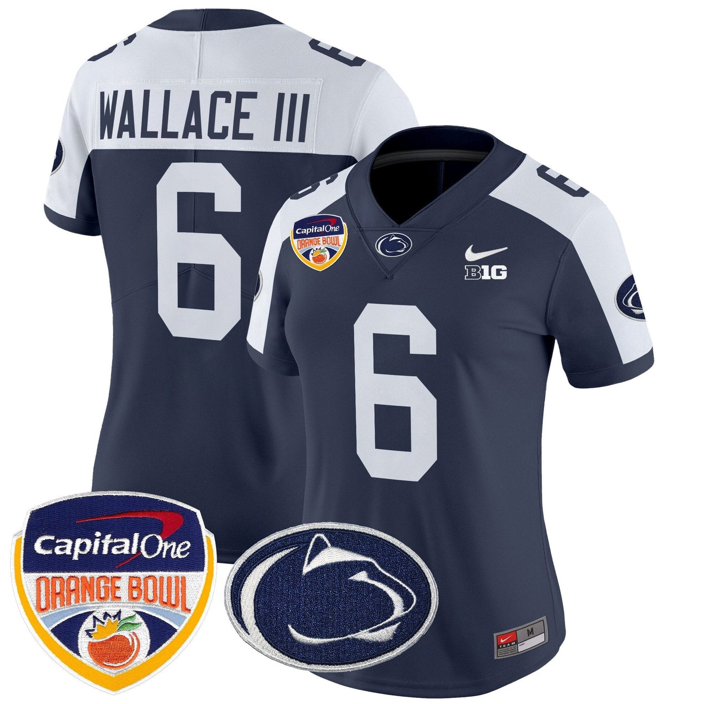Women's PSU Orange Bowl Patch Vapor Limited Jersey V2 - All Stitched