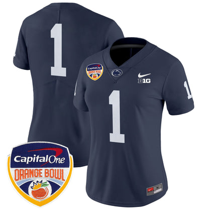 Women's PSU Orange Bowl Patch Vapor Limited Jersey V2 - All Stitched