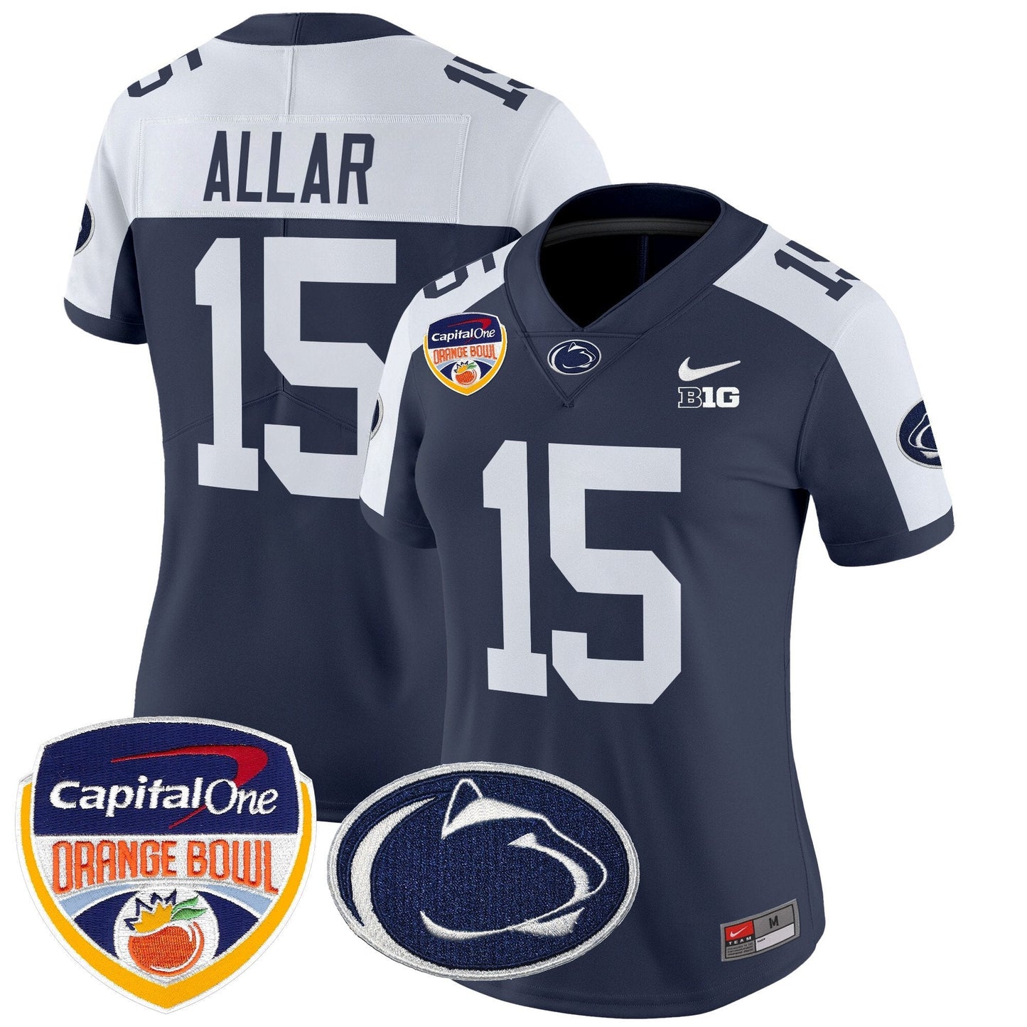 Women's PSU Orange Bowl Patch Vapor Limited Jersey V2 - All Stitched