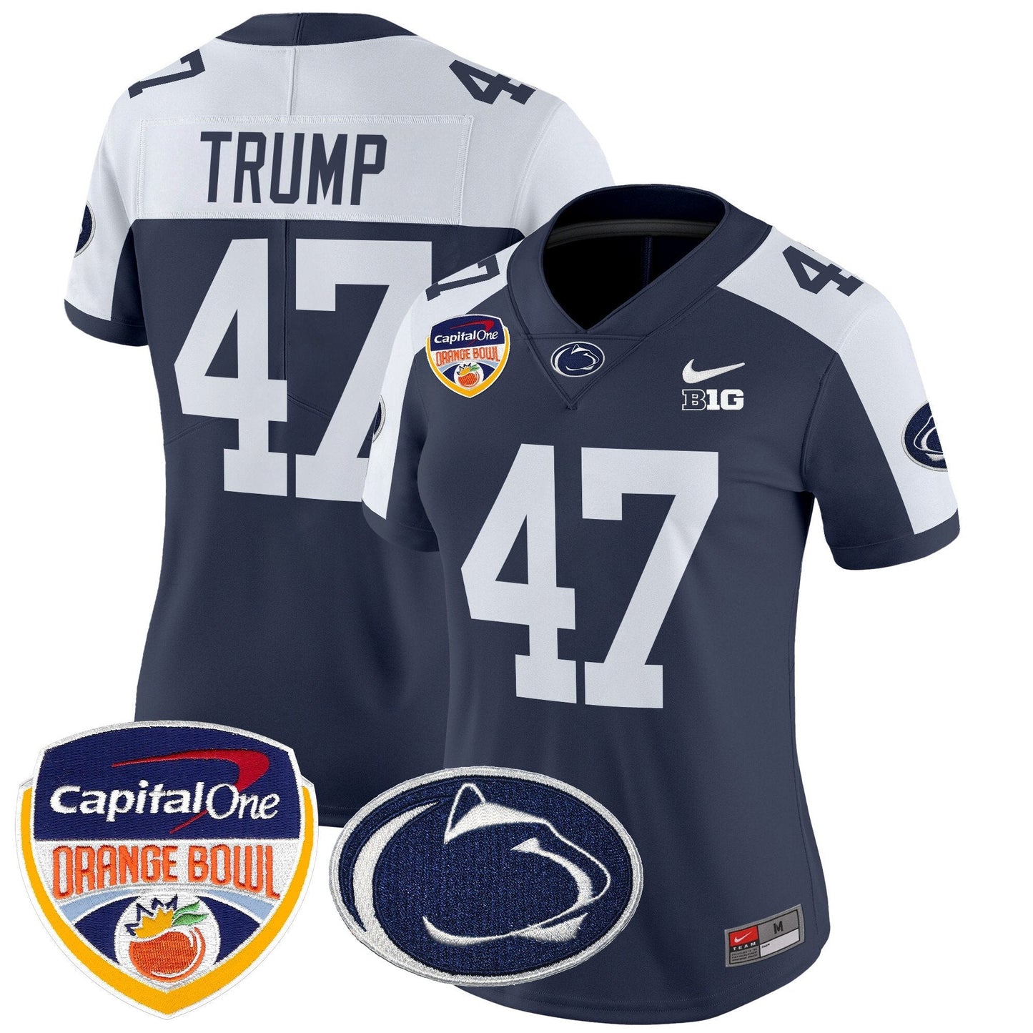 Women's PSU Orange Bowl Patch Vapor Limited Jersey V2 - All Stitched