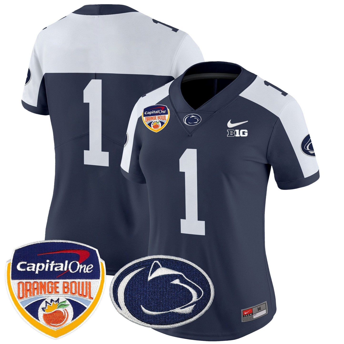 Women's PSU Orange Bowl Patch Vapor Limited Jersey V2 - All Stitched