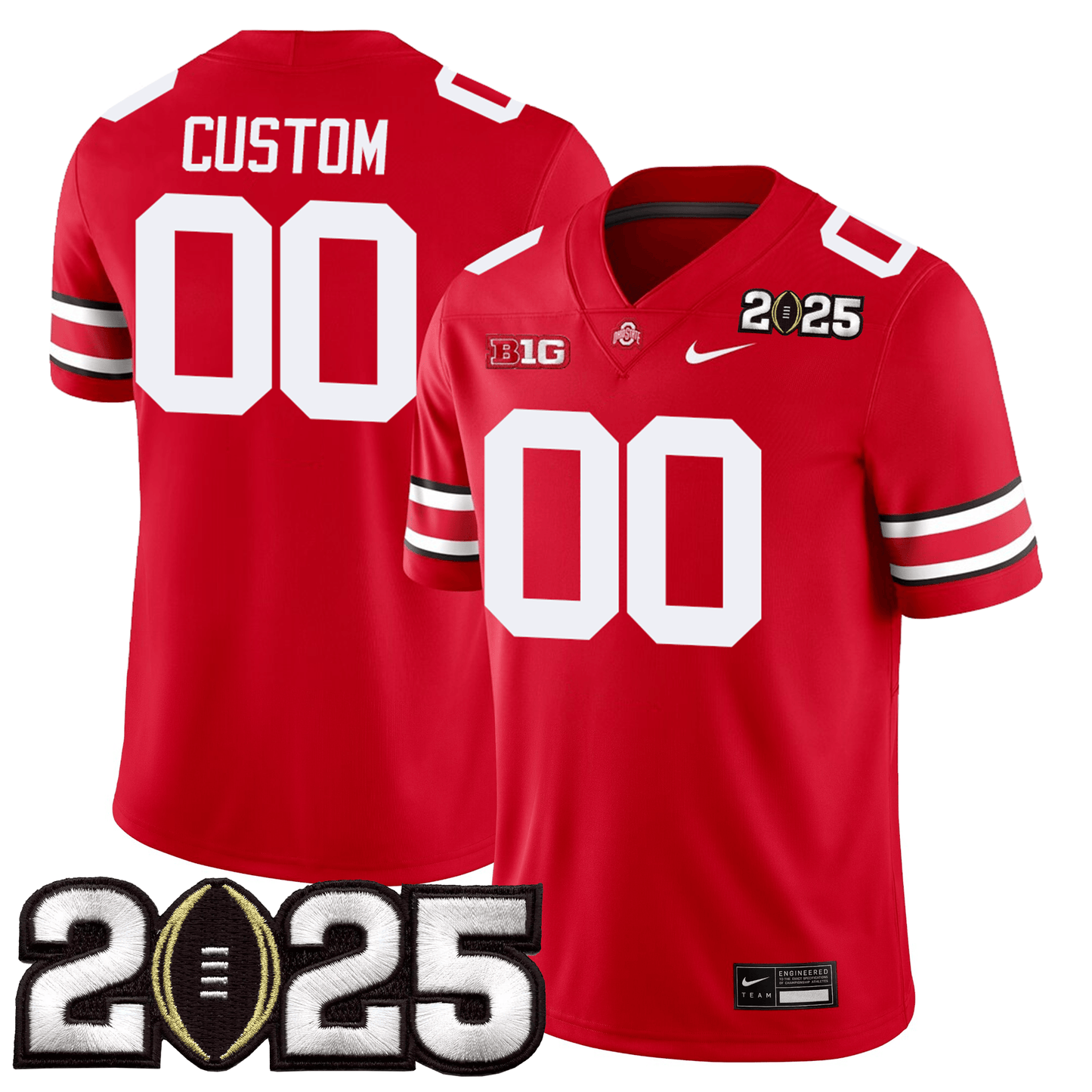 Custom OSU Jersey - CFP Final Patch - All Stitched
