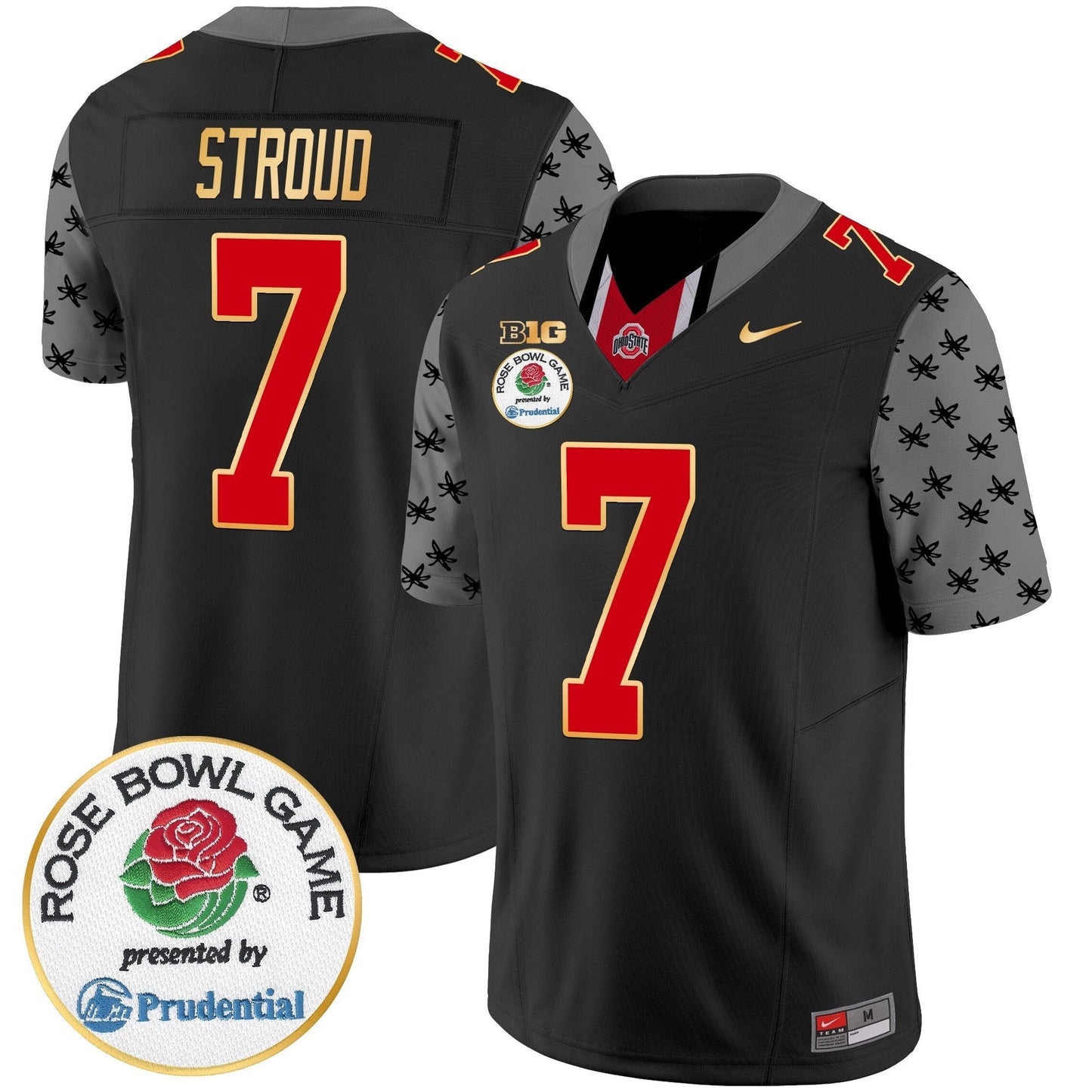OSU Rose Bowl Gold Trim Vapor Limited Jersey - All Stitched