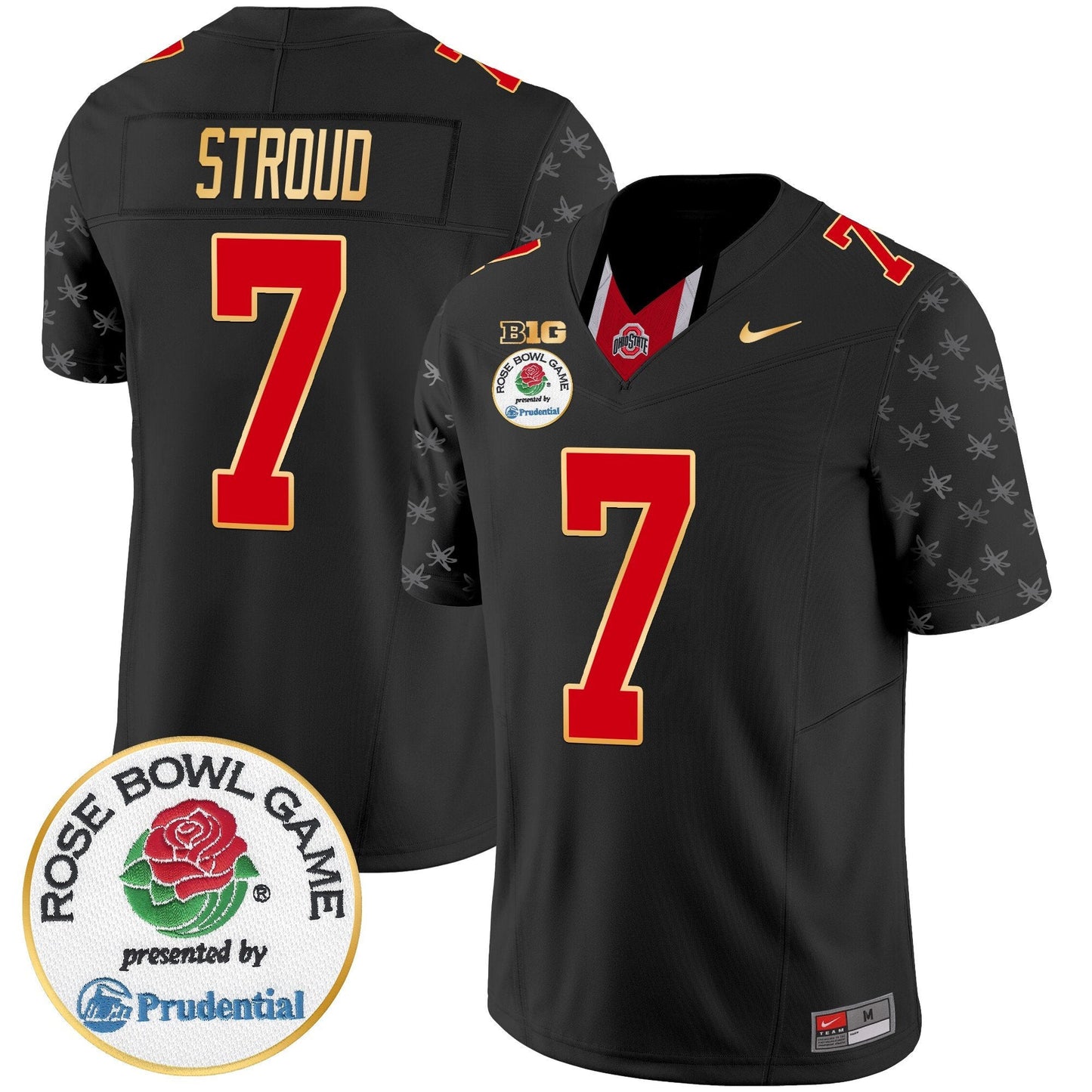 OSU Rose Bowl Gold Trim Vapor Limited Jersey - All Stitched