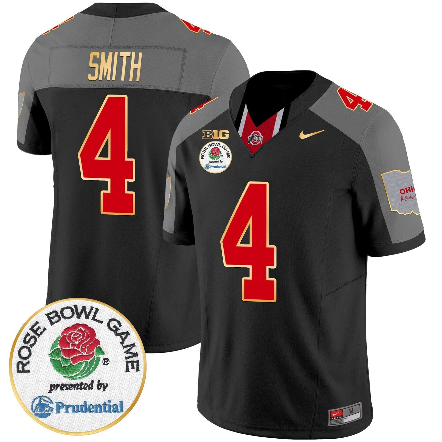 OSU Rose Bowl Gold Trim Vapor Limited Jersey - All Stitched