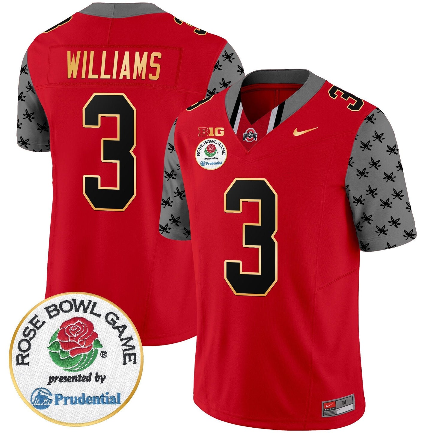 OSU Rose Bowl Gold Trim Vapor Limited Jersey - All Stitched